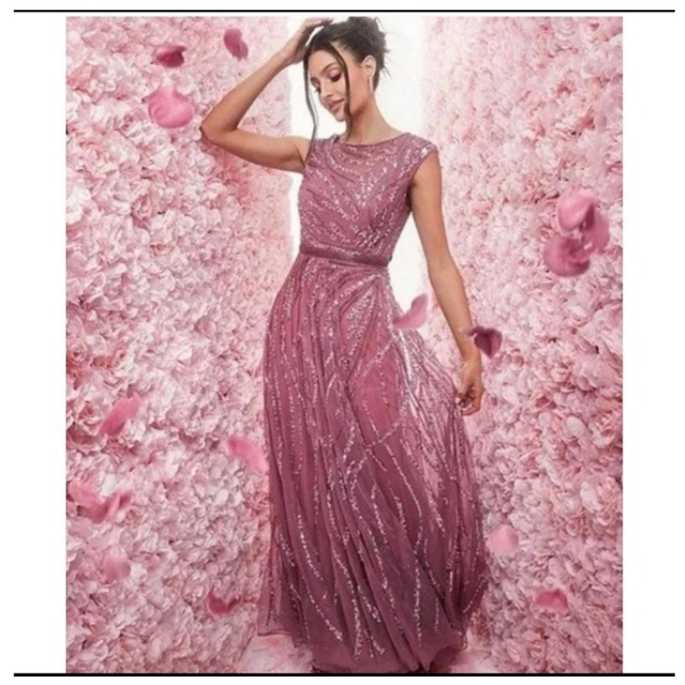 Mac Duggal Rose Sequin Dress